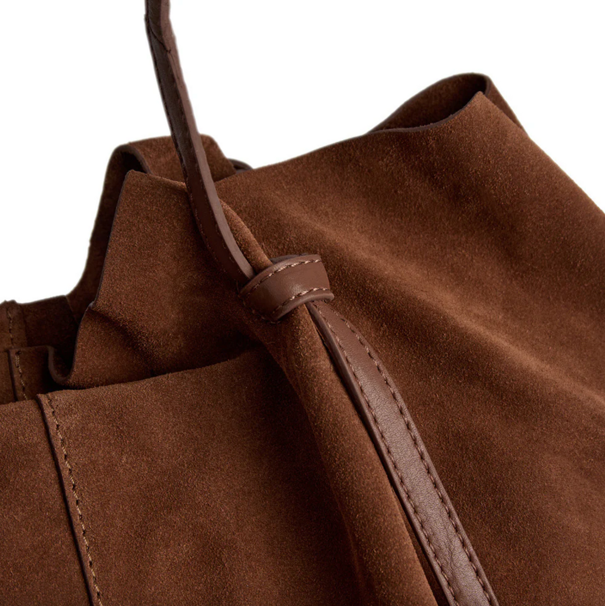 Beau shopper en daim - Cognac