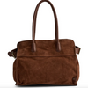 Shopper en daim - Cognac