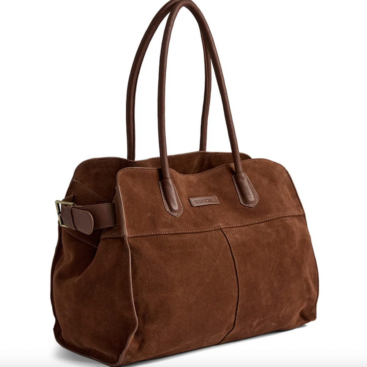 Shopper en daim - Cognac