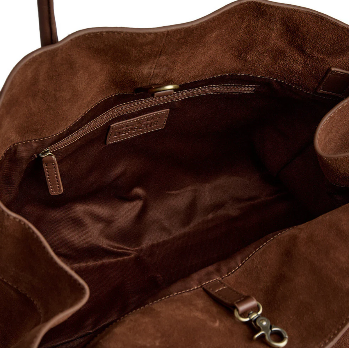 Shopper en daim - Cognac