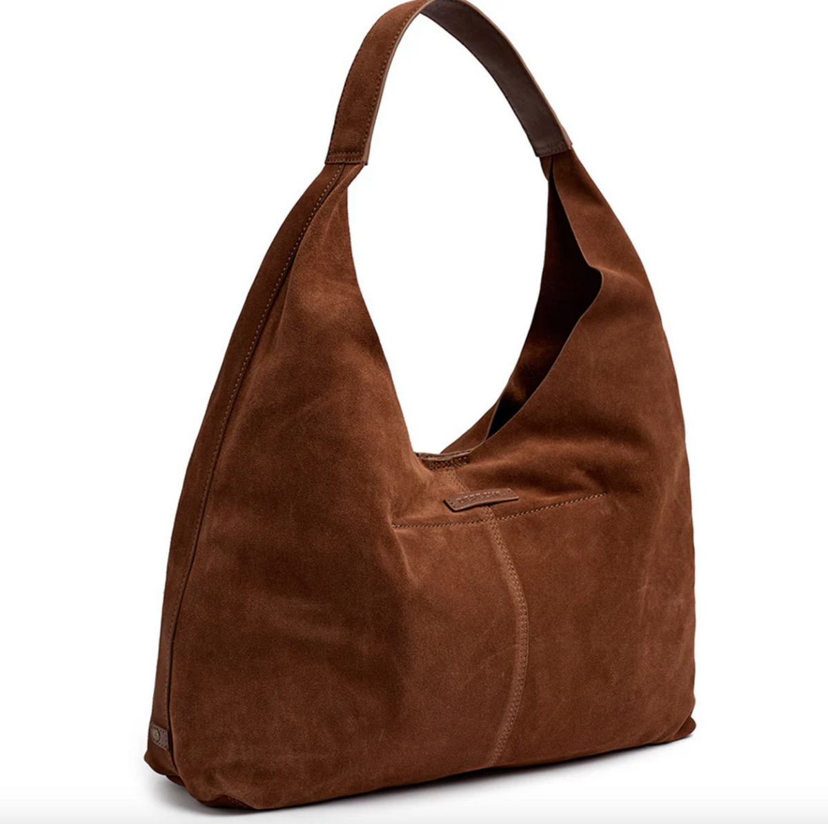 Shopper en daim souple - Cognac