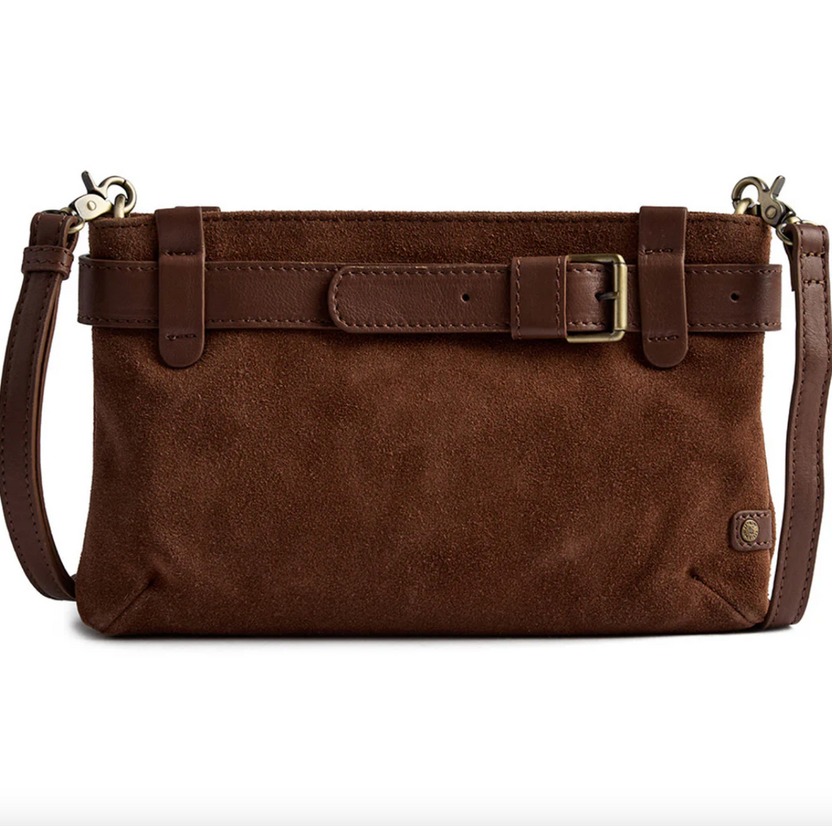 Pochette en daim - Cognac