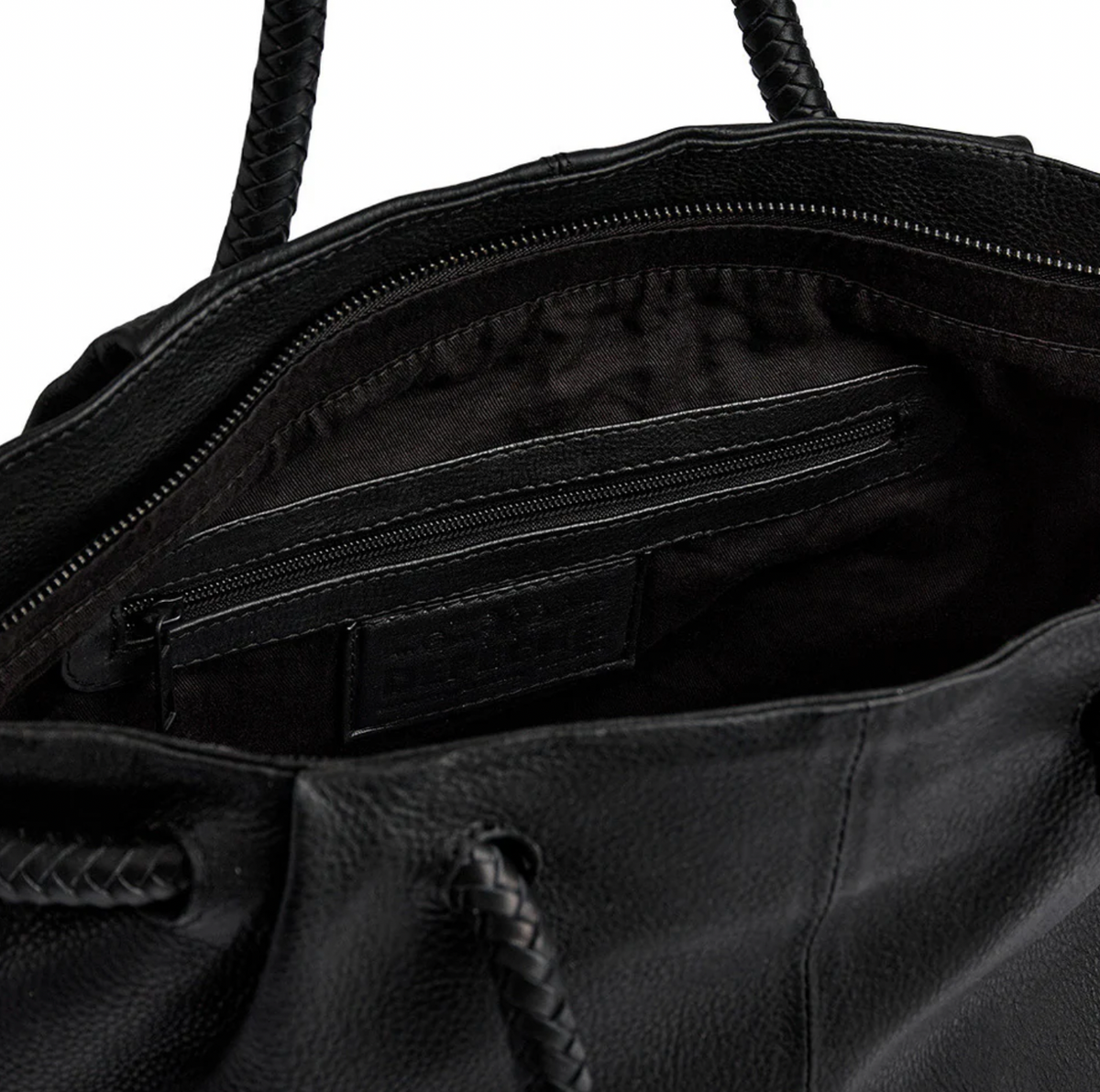 Sac à épaule avec belle bandoulière tressée - Black