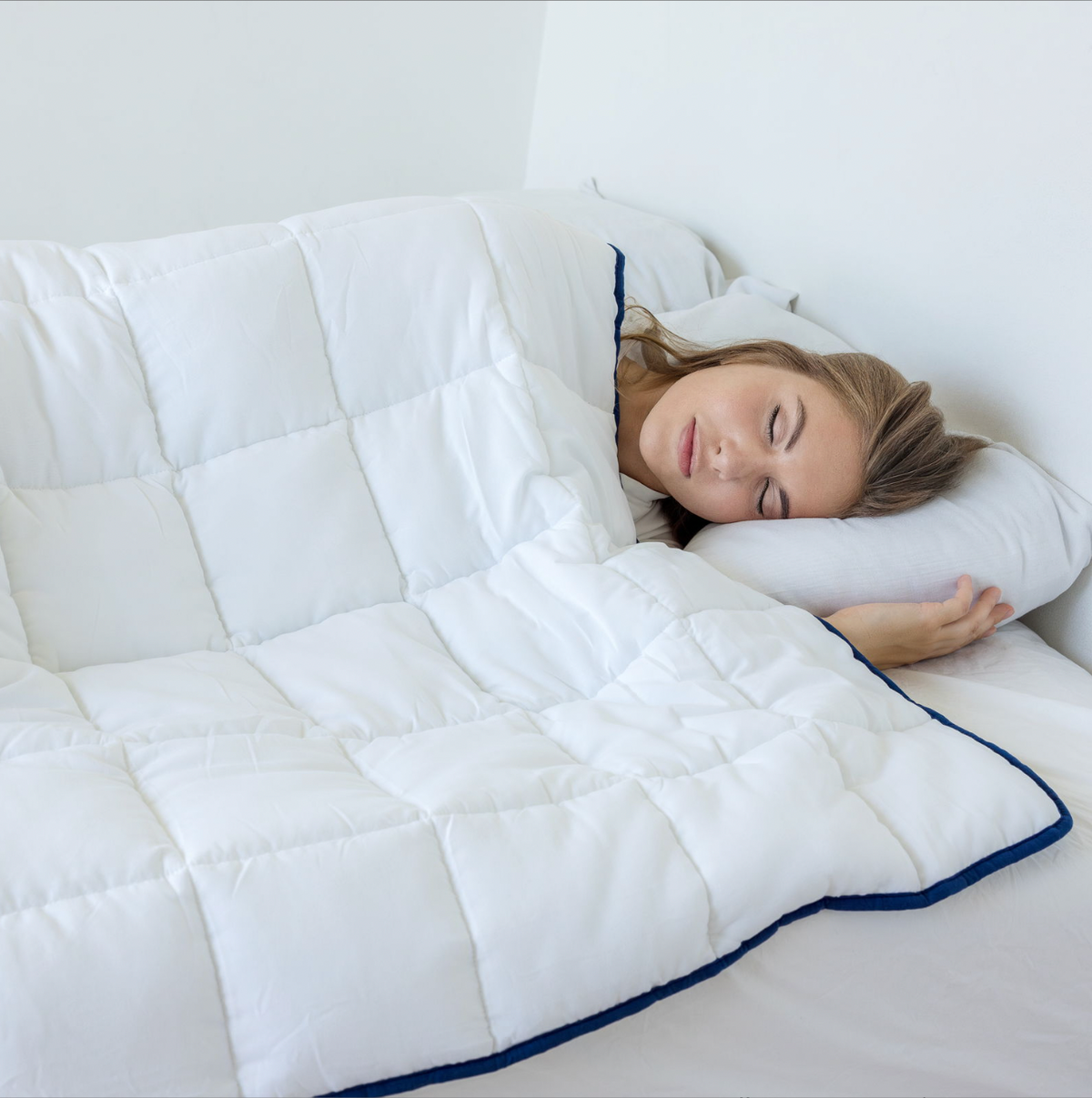 Couverture lestée 140x200, 7kg - blanc