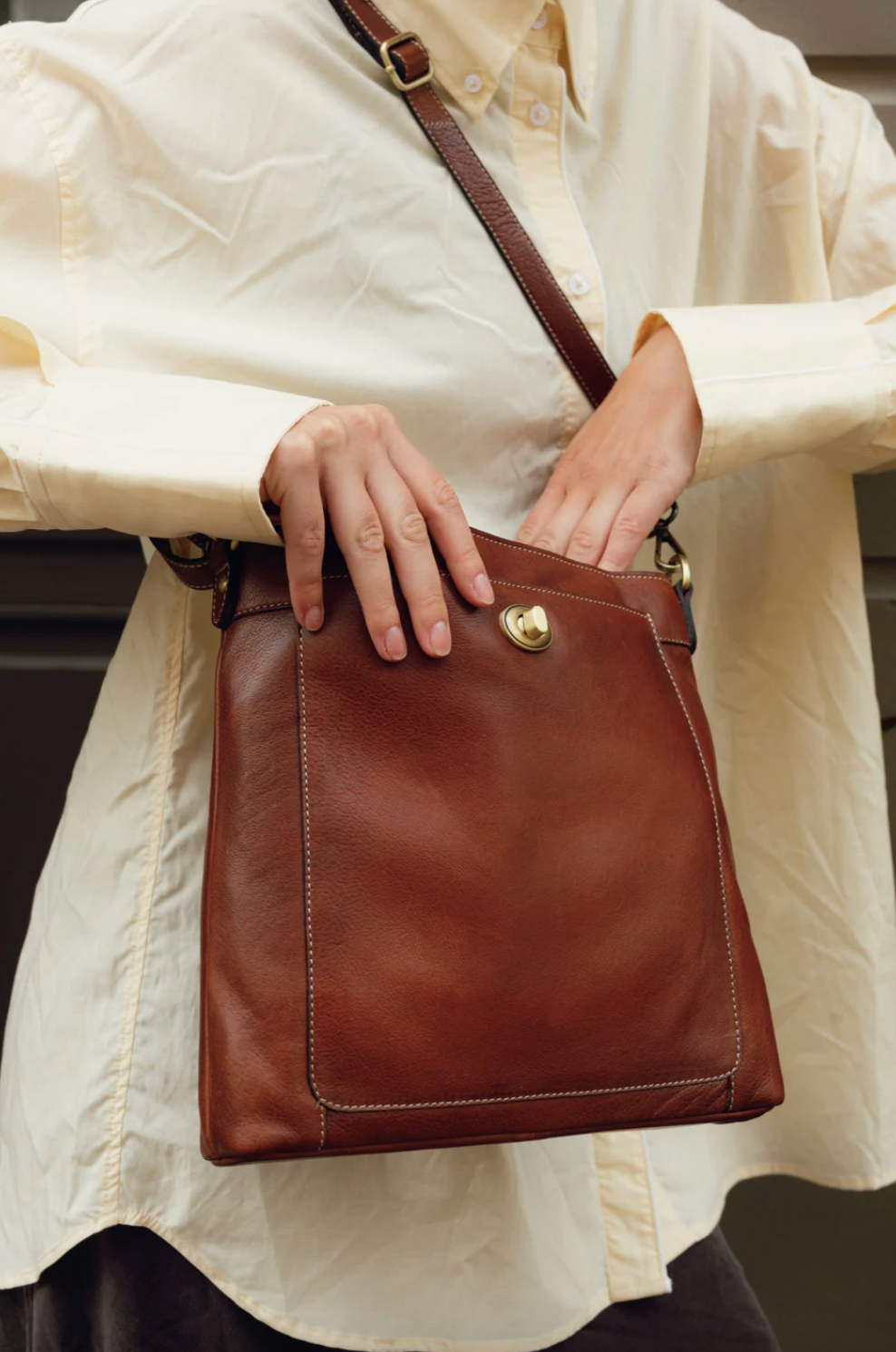 Sac crossover Moa small - Cognac