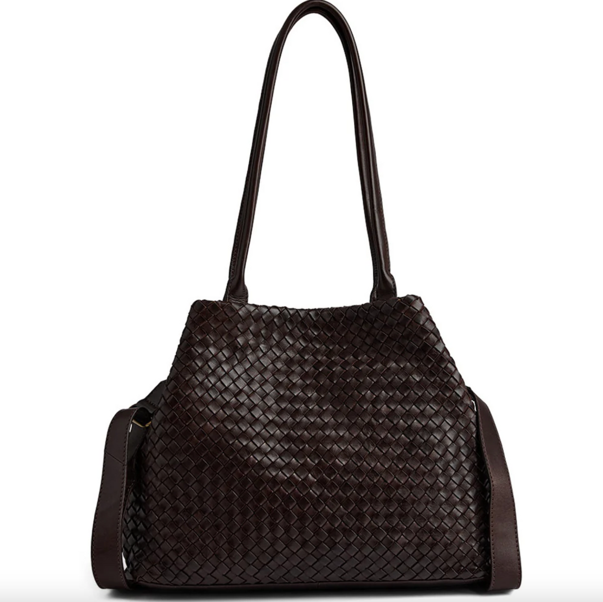 Sac cabas en cuir tressé - Brown