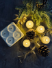 Bougies chauffe-plat rechargeables 4 pièces - Station de charge incluse