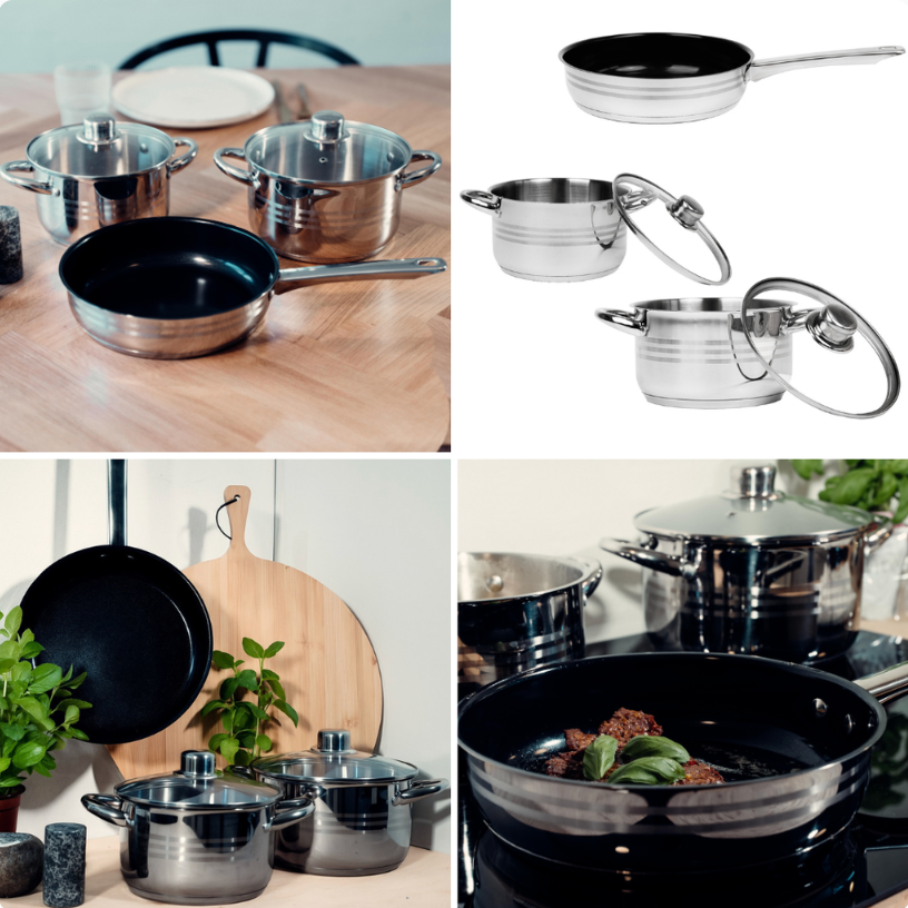 Ensemble de casseroles et de poêle - 5 pièces