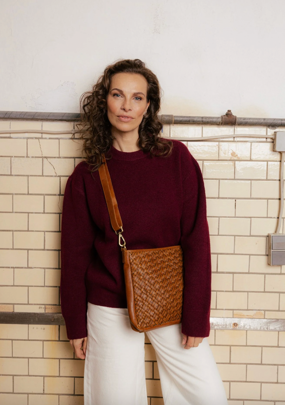Sac bandoulière Mika medium - Cognac