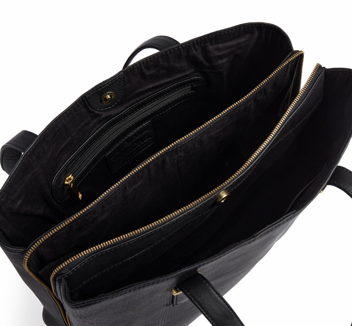 Sac de travail / cabas - Black leather