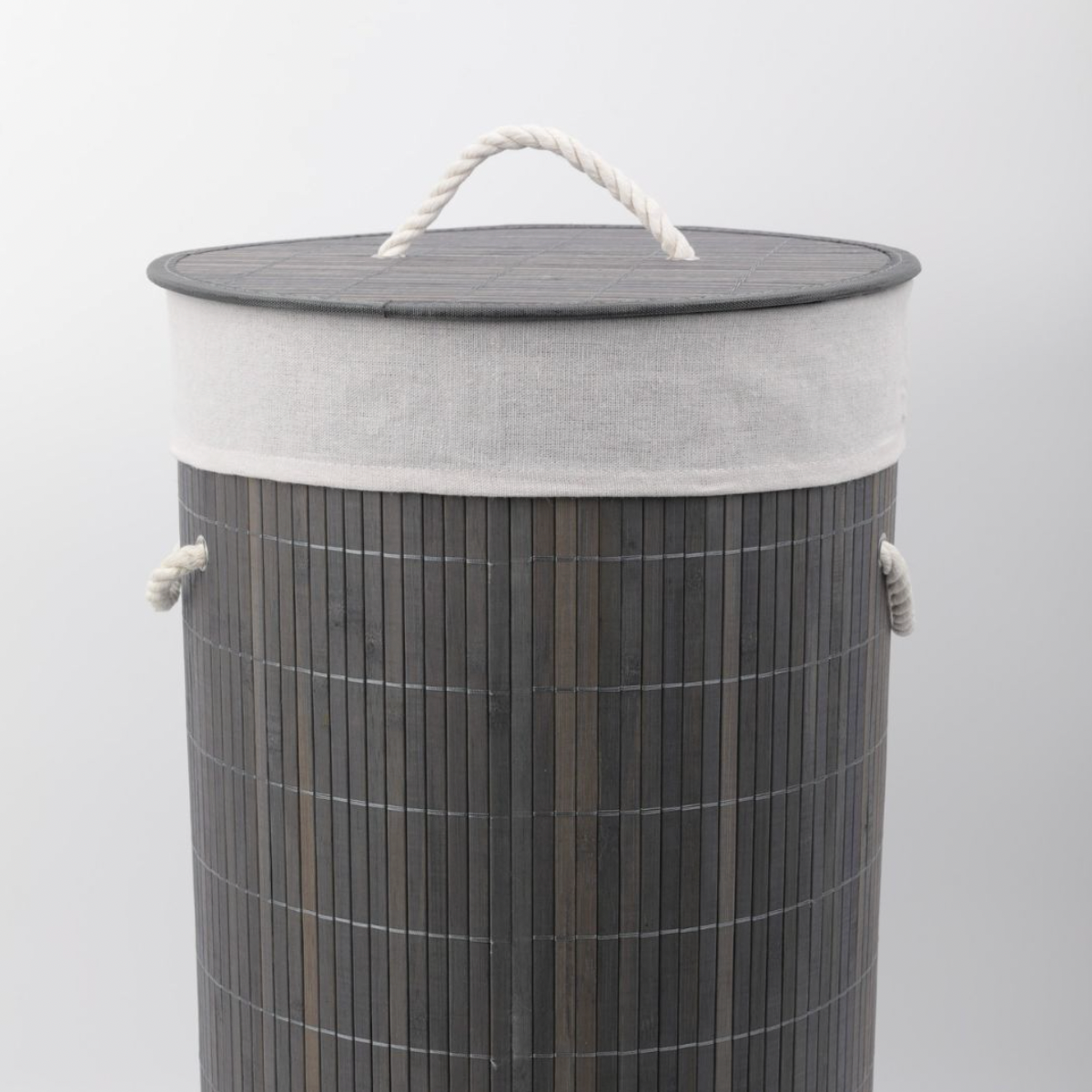 Panier à linge en bambou - Gris