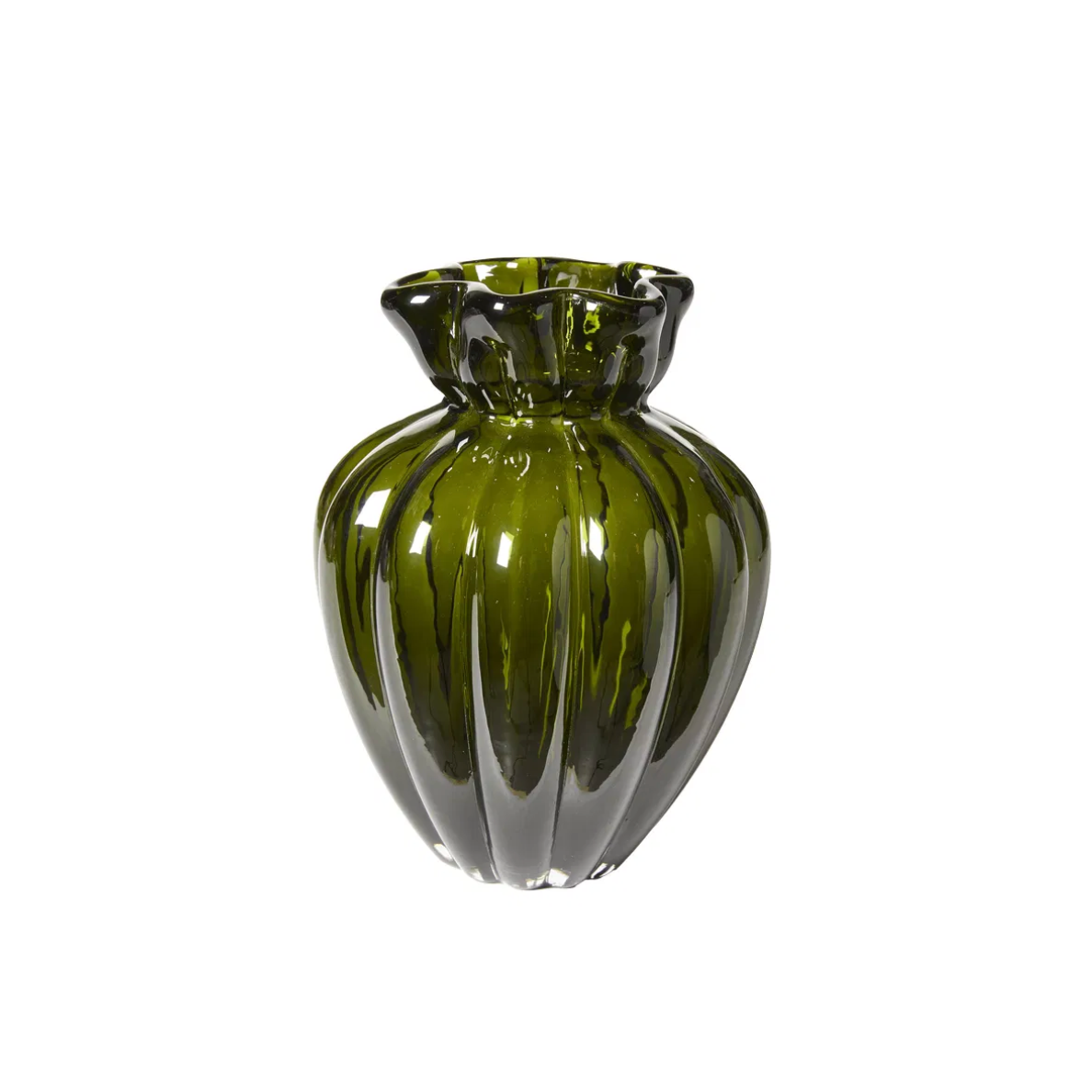 Vase Justine vert - Soufflé à la bouche