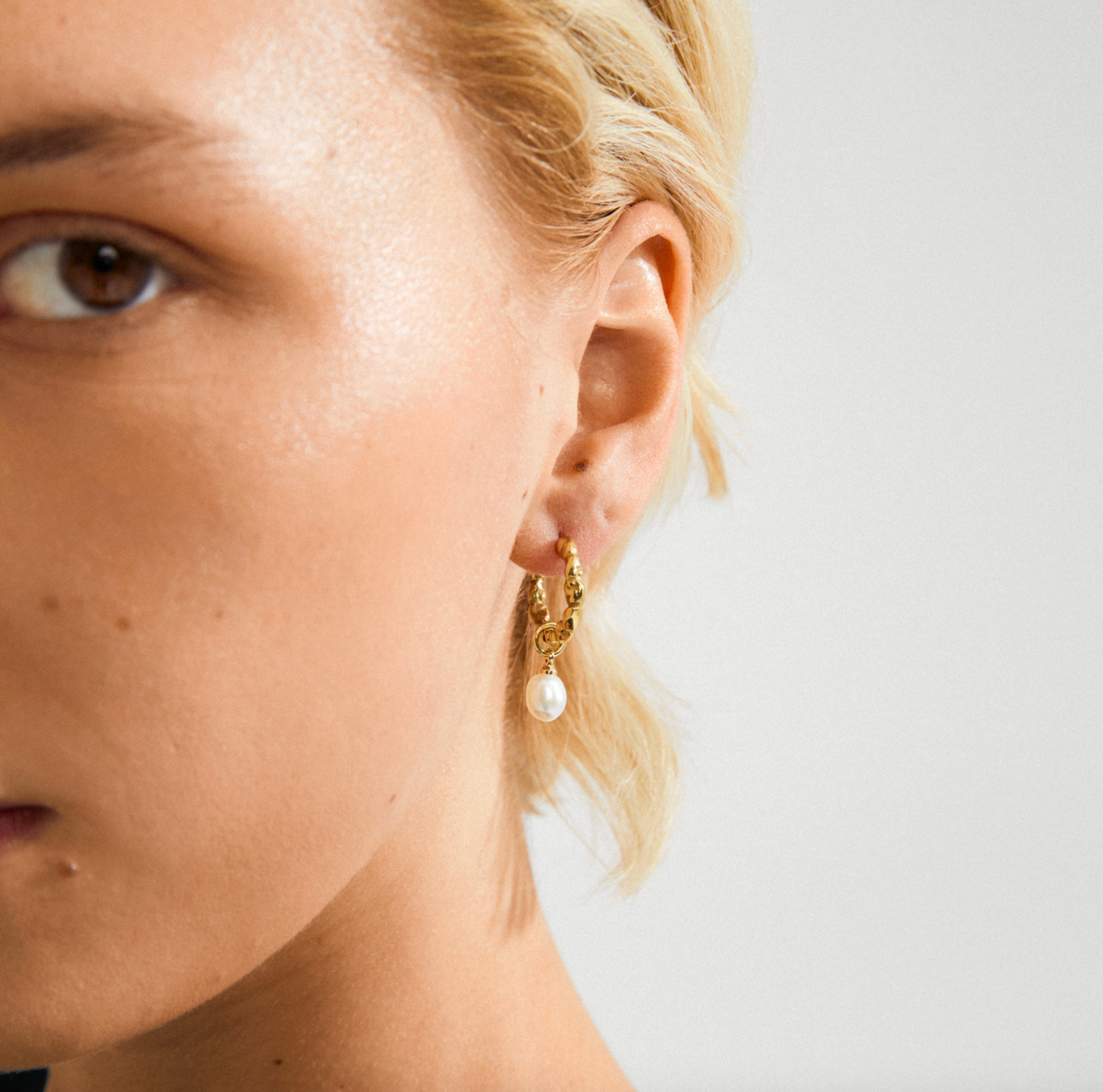 Boucles d’oreilles avec perles d’eau douce