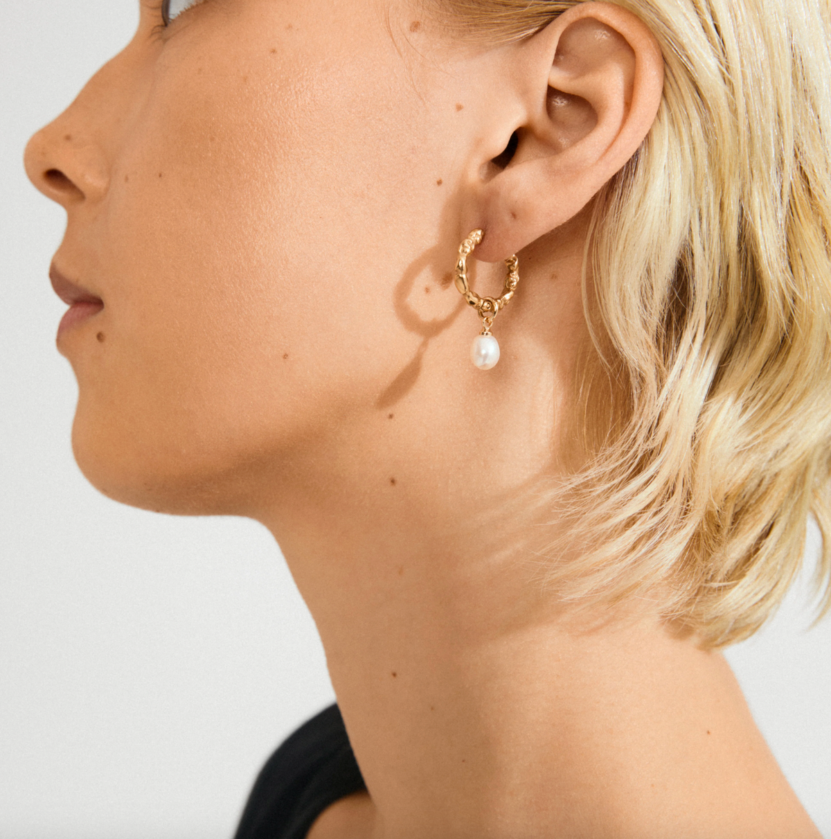 Boucles d’oreilles avec perles d’eau douce