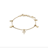 Bracelet avec pendentifs - plaqué or