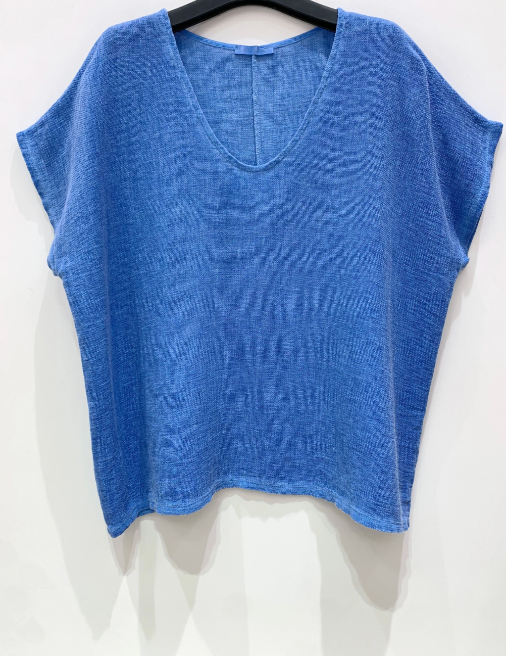 T-shirt Cozy mélange de lin - Blue