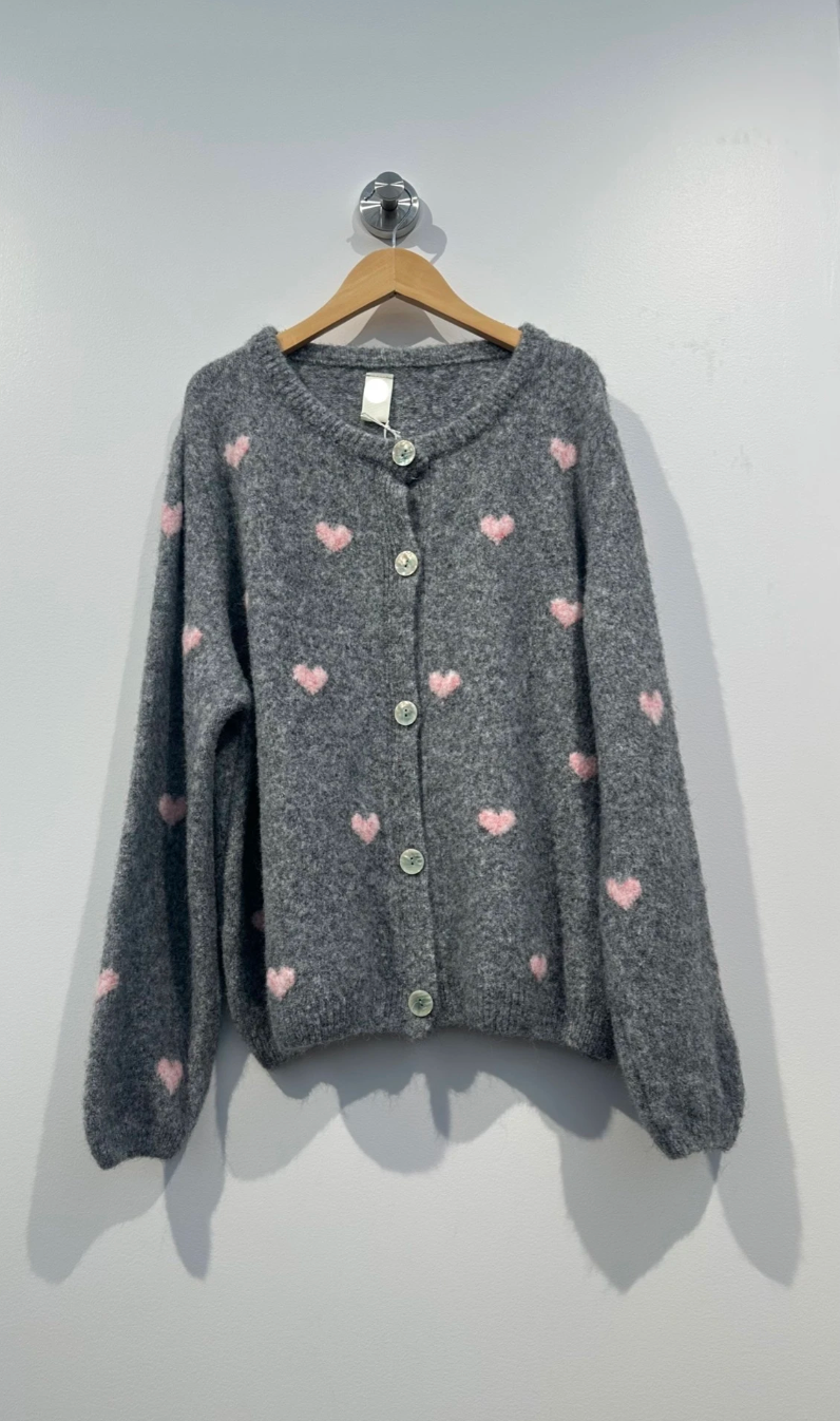 Cardigan Alpaga - Cœurs
