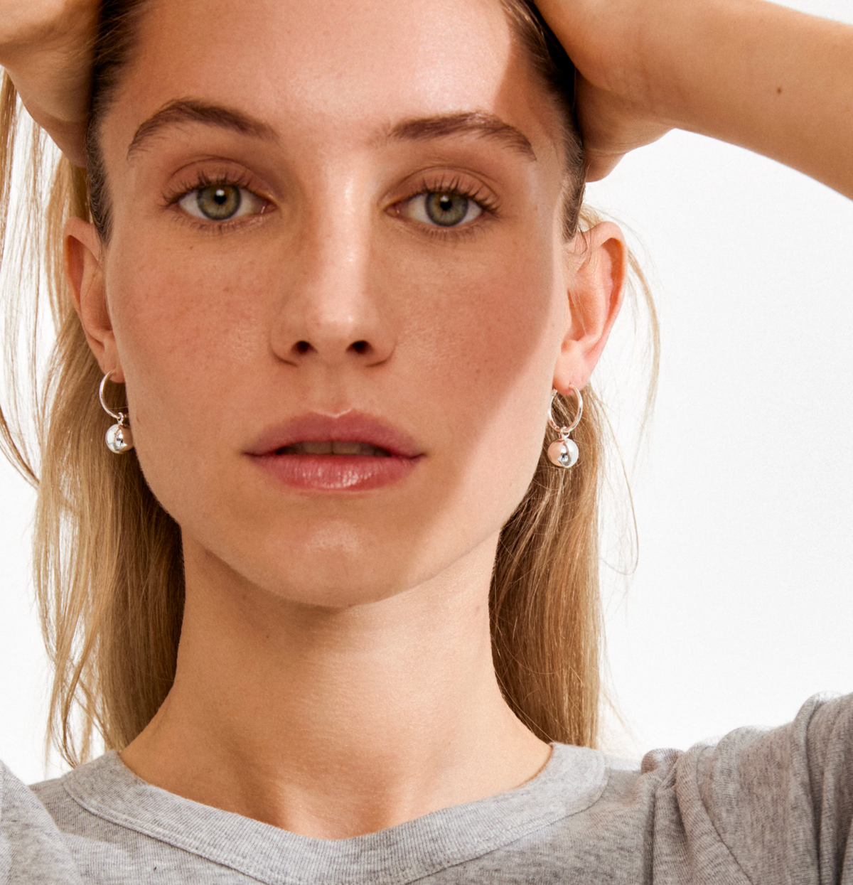 Boucles d’oreilles AIR hoop plaquées argent