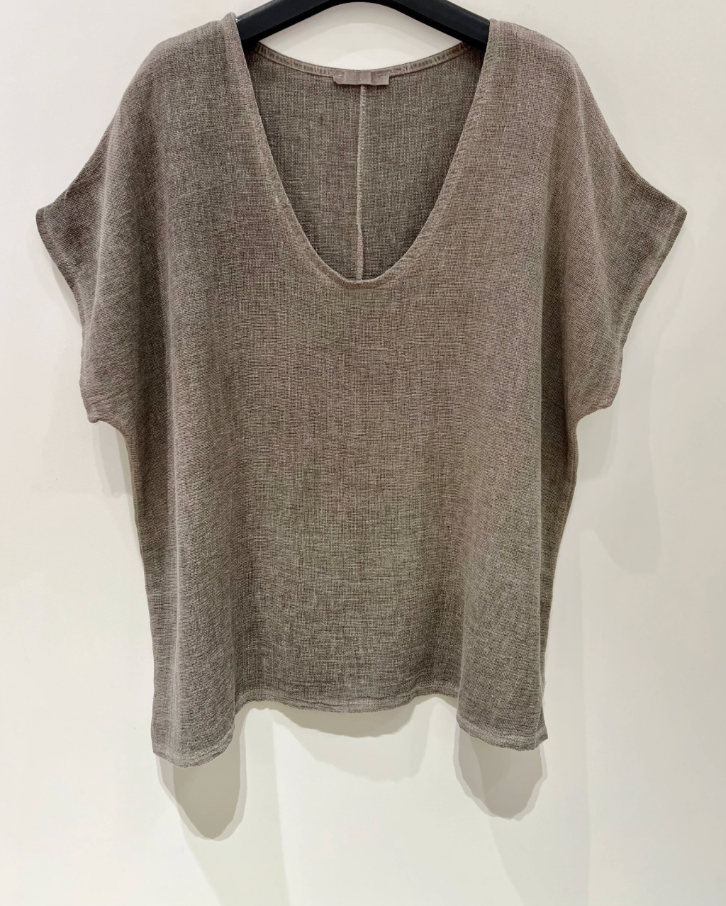 T-shirt Cozy mélange de lin - Brown