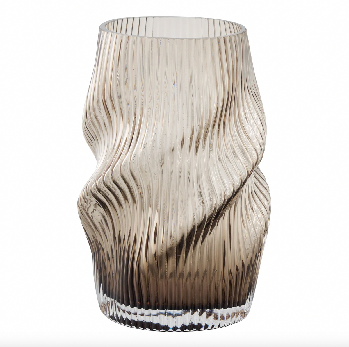 Vase cannelé - Verre soufflé à la bouche