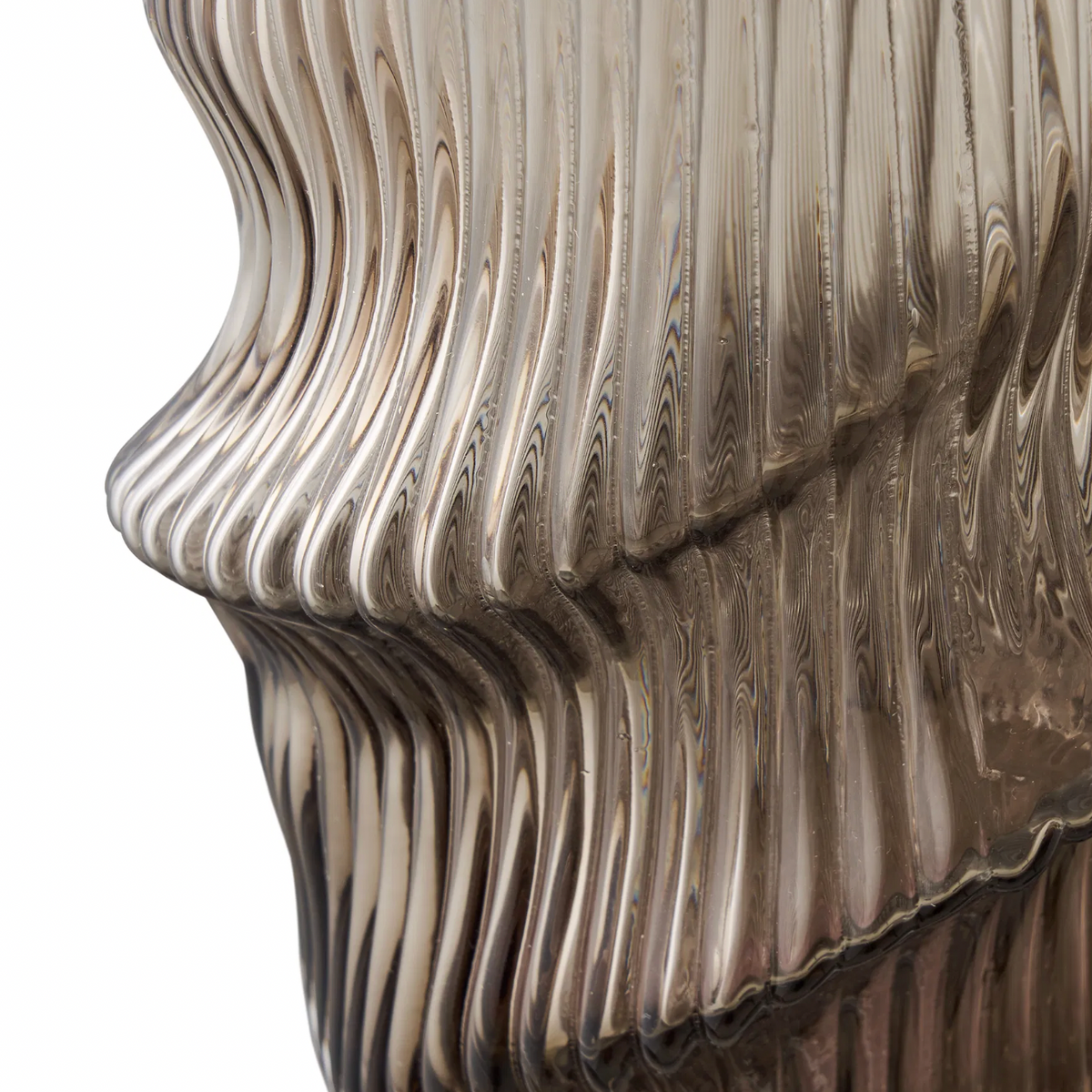 Vase cannelé - Verre soufflé à la bouche