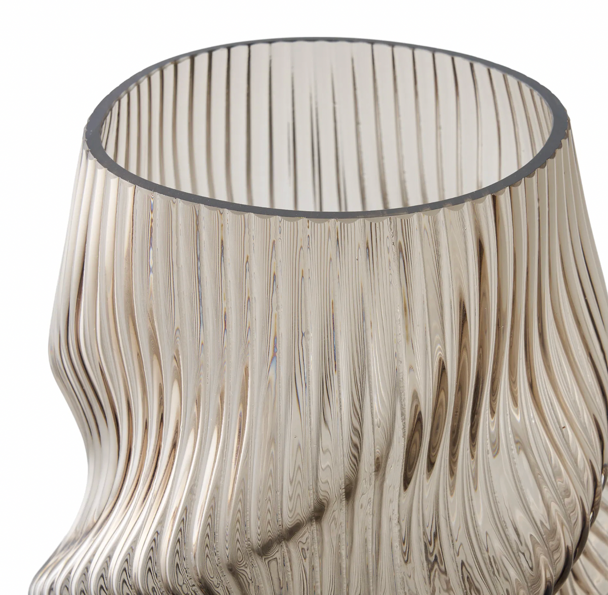 Vase cannelé - Verre soufflé à la bouche