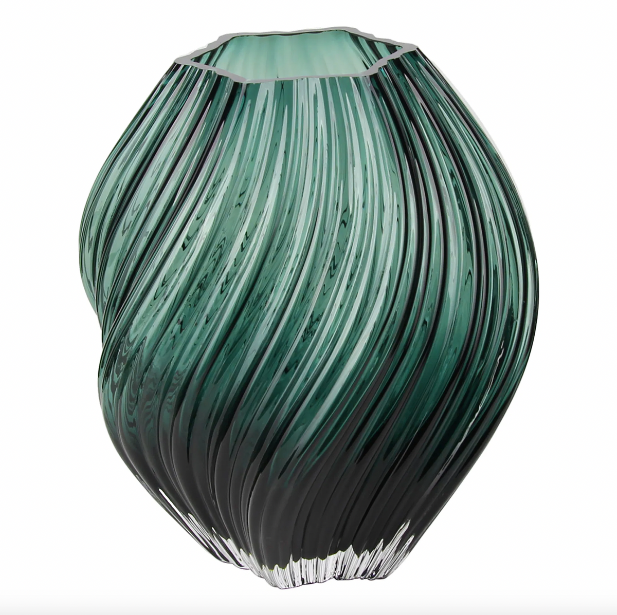 Vase vert - Verre soufflé bouche