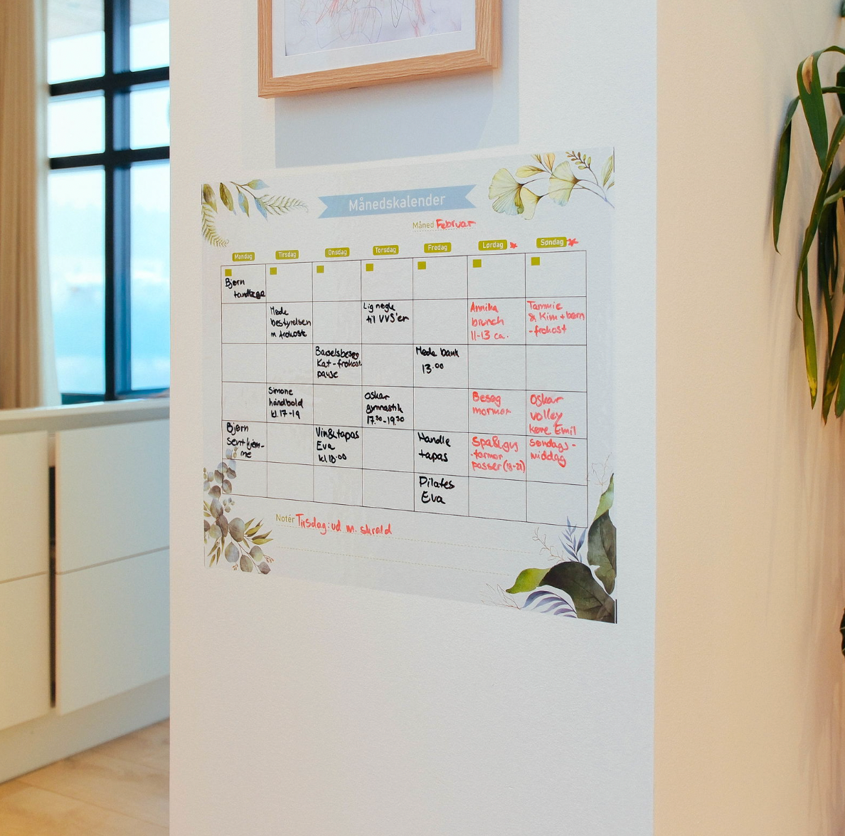 Calendrier mensuel statique
