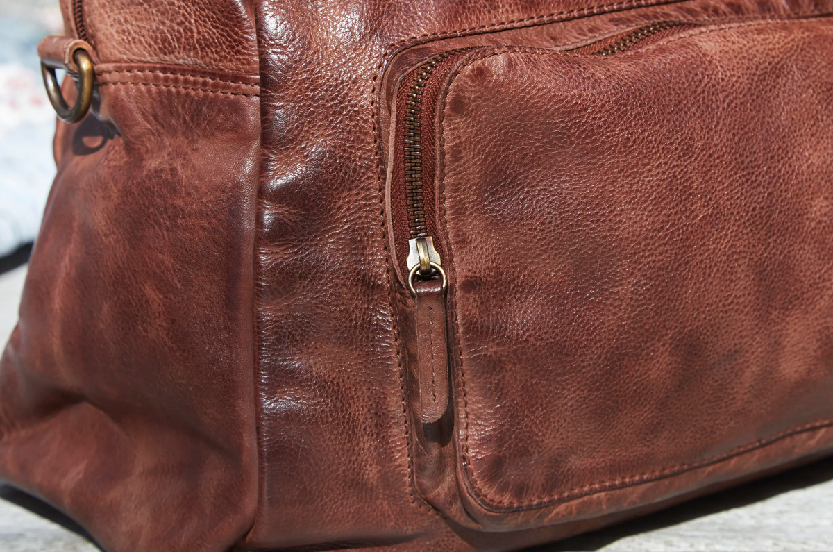 Sac week-end Raw boheme - Brown