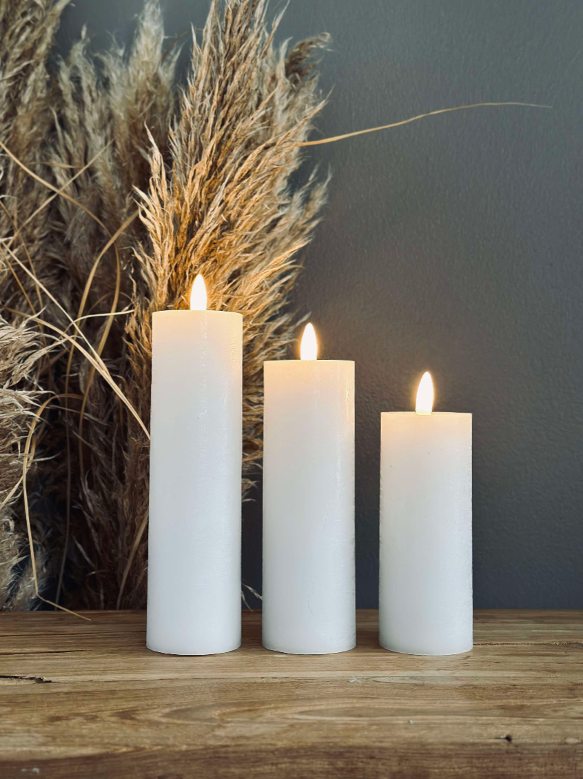Bougie bloc blanche dia 6 cm - Plusieurs tailles
