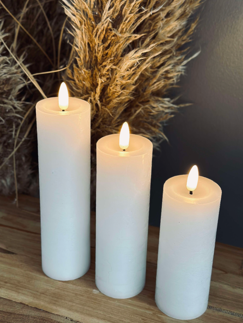 Bougie bloc blanche dia 6 cm - Plusieurs tailles