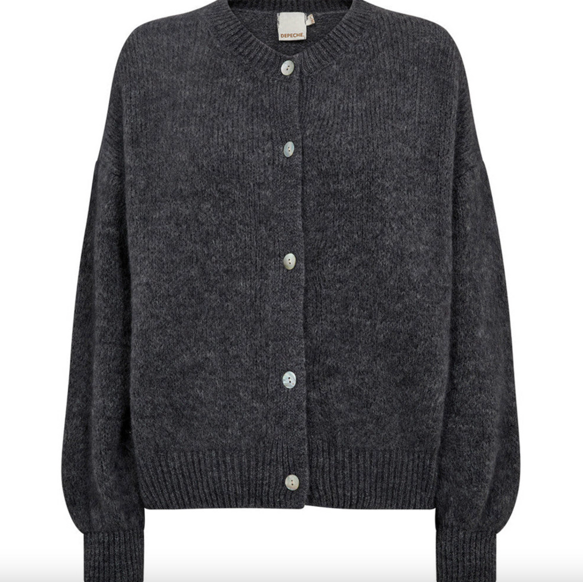 Cardigan en alpaga Depeche - Grey Melange