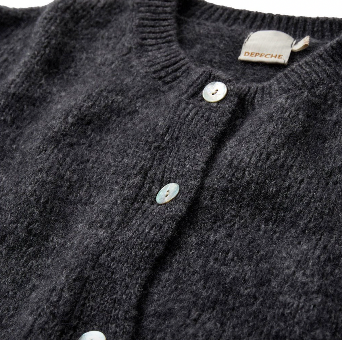 Cardigan en alpaga Depeche - Grey Melange