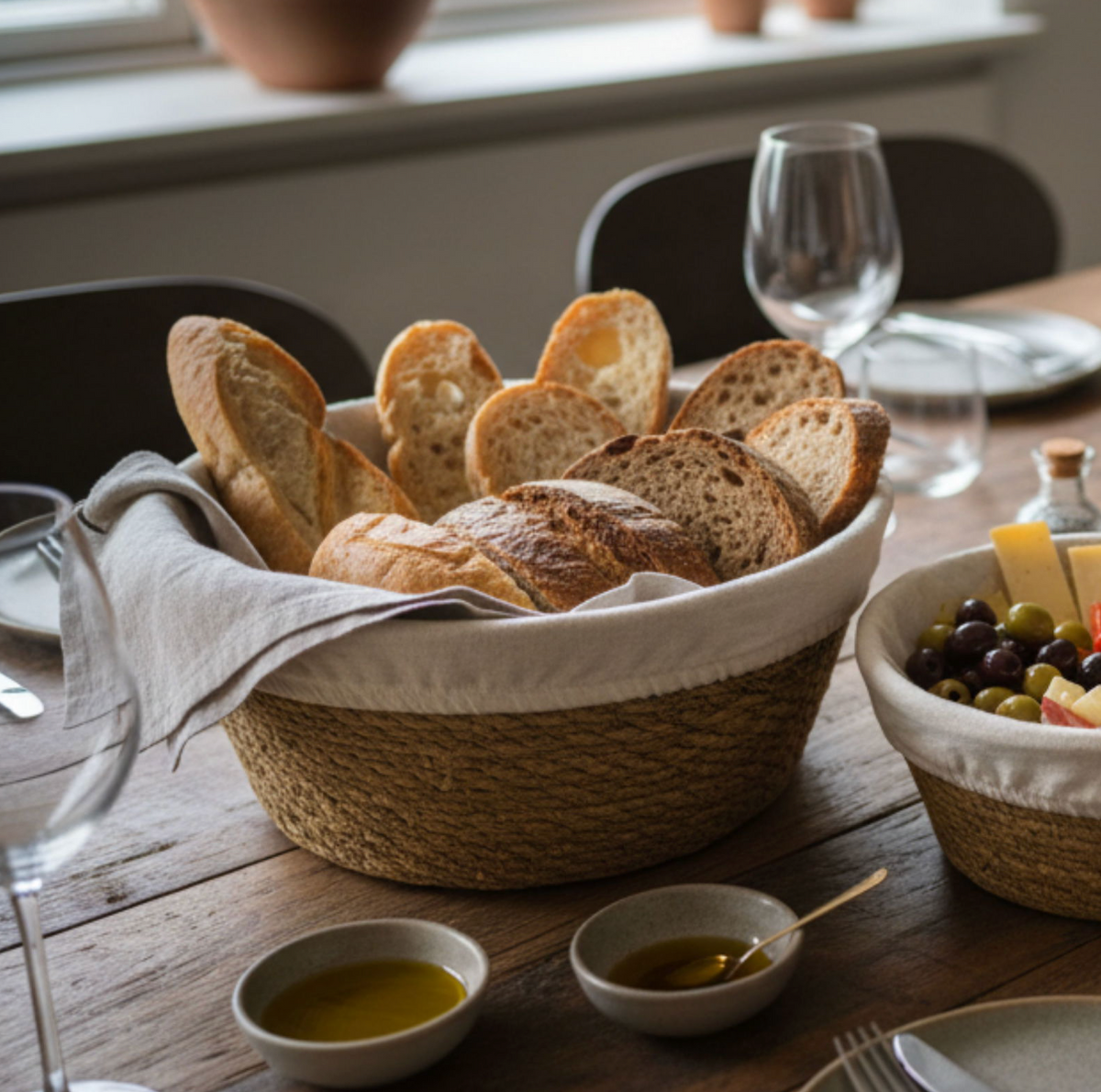 Paniers à pain et de rangement - Lot de 3
