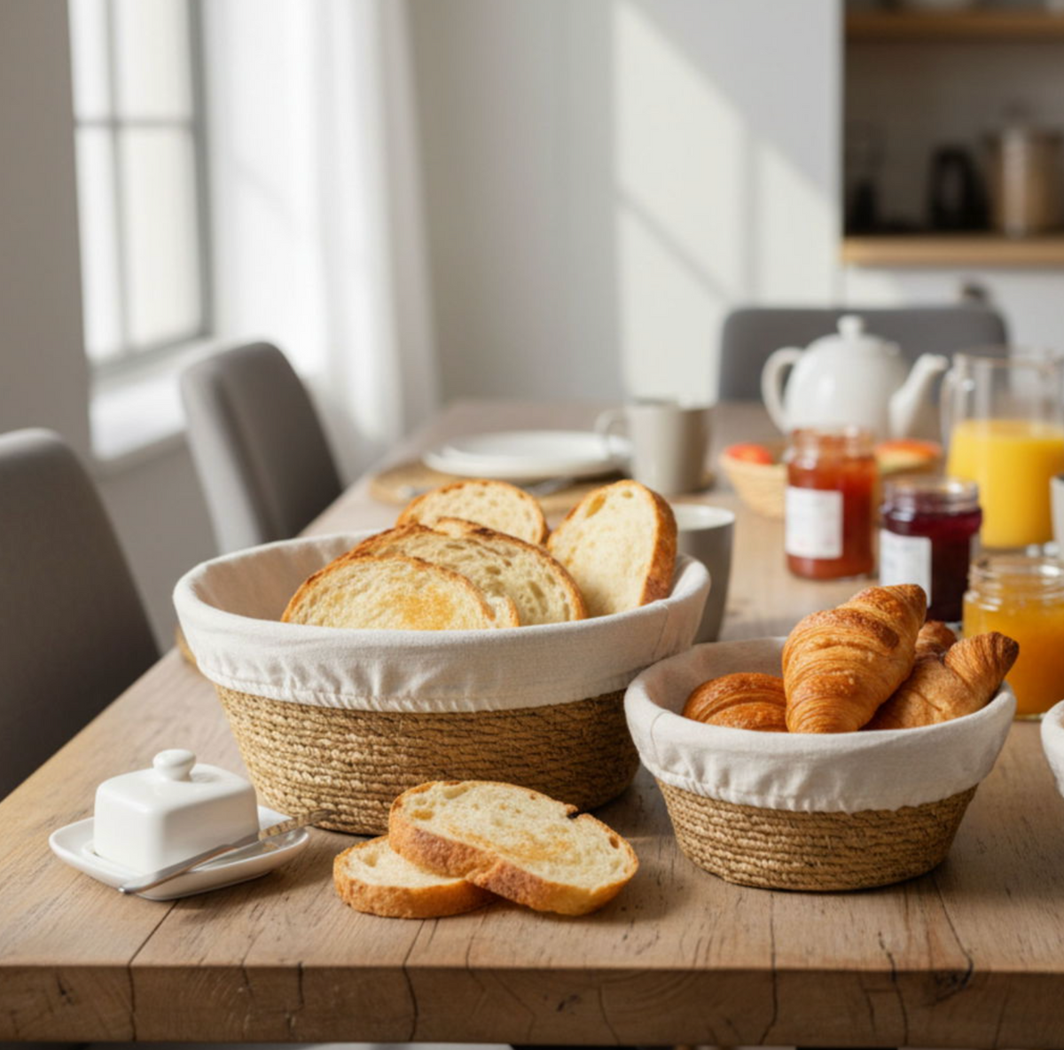 Paniers à pain et de rangement - Lot de 3