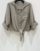 Chemise NALA taupe - 100 % lin