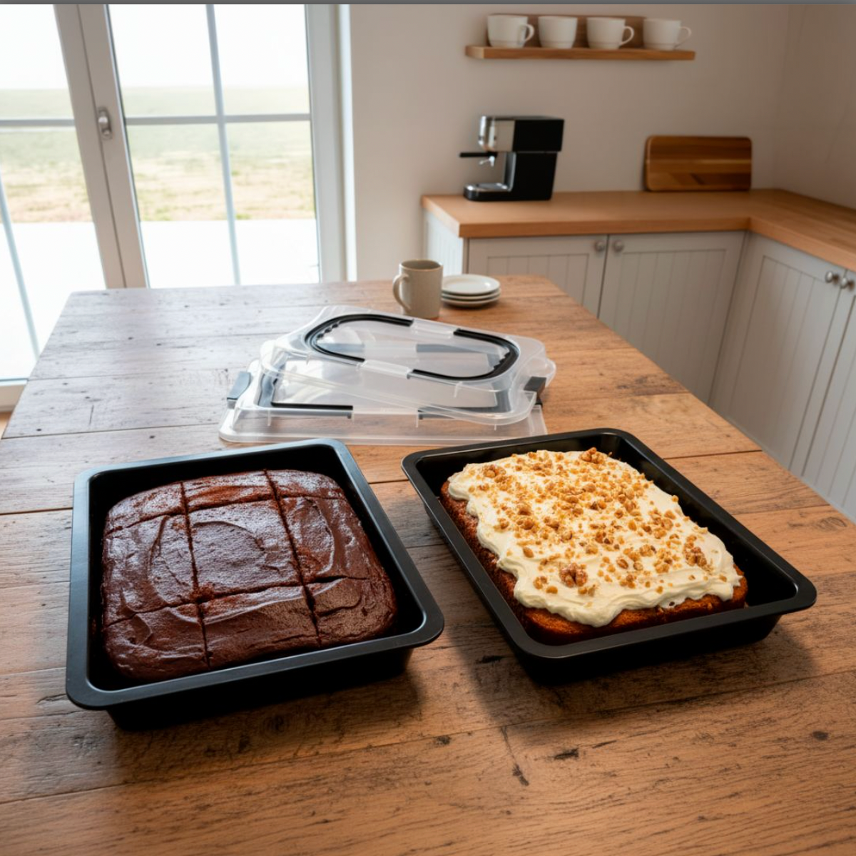 Lot de plats de cuisson avec couvercle - lot de 2