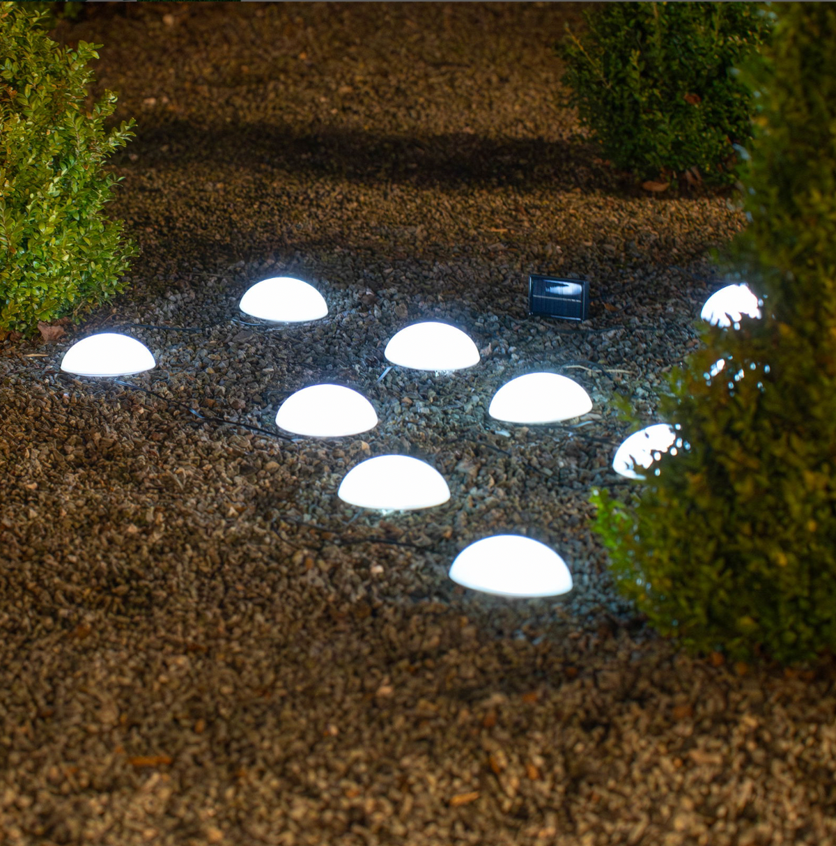 Lampe LED solaire demi-sphère - lot de 5