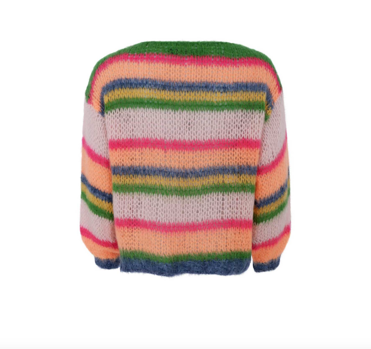 Pull en maille multi rayé - Orange Multi