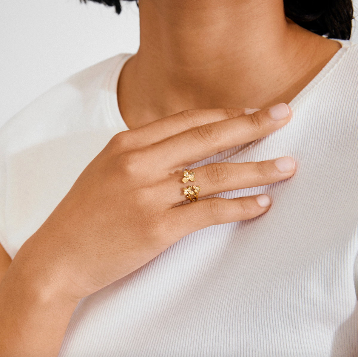 Bague AJANI plaquée or