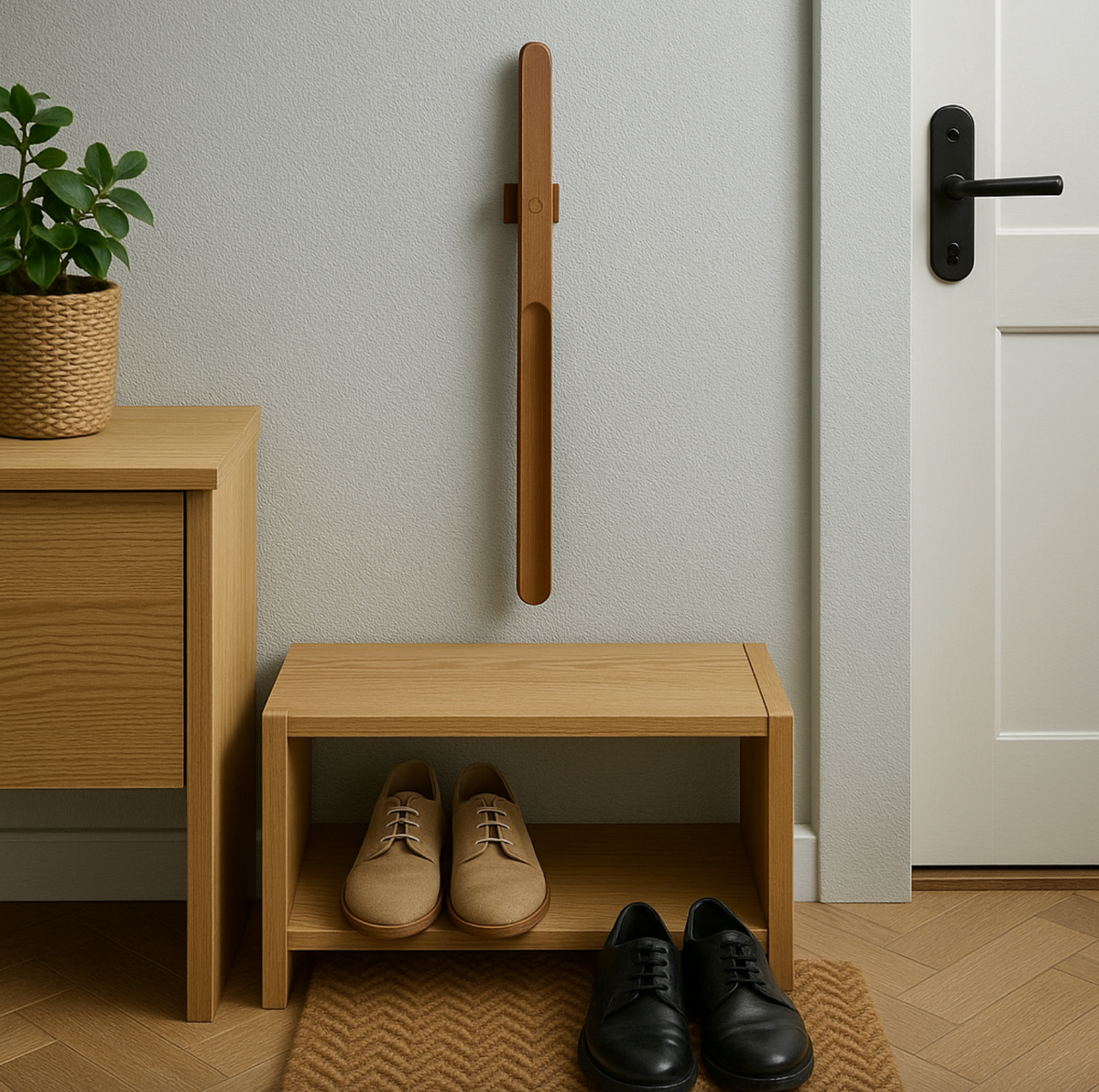 Chausse-pied en bois avec aimant - Dark wood