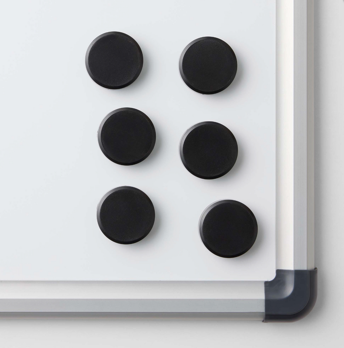 Aimants pour tableaux blancs - Black 6 pièces