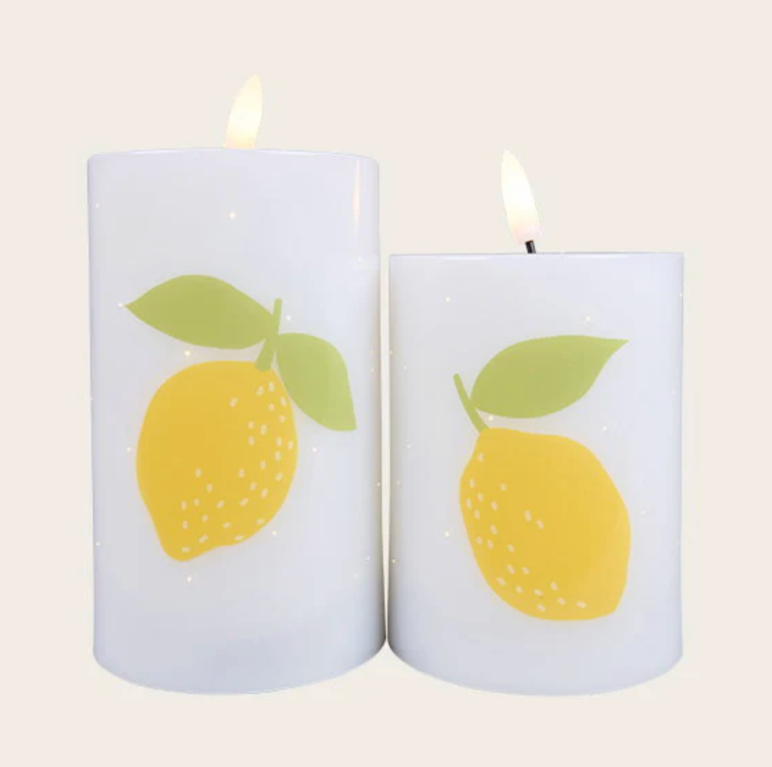 Bougies blocs LED TWINKLE Citrus - Lot de 2