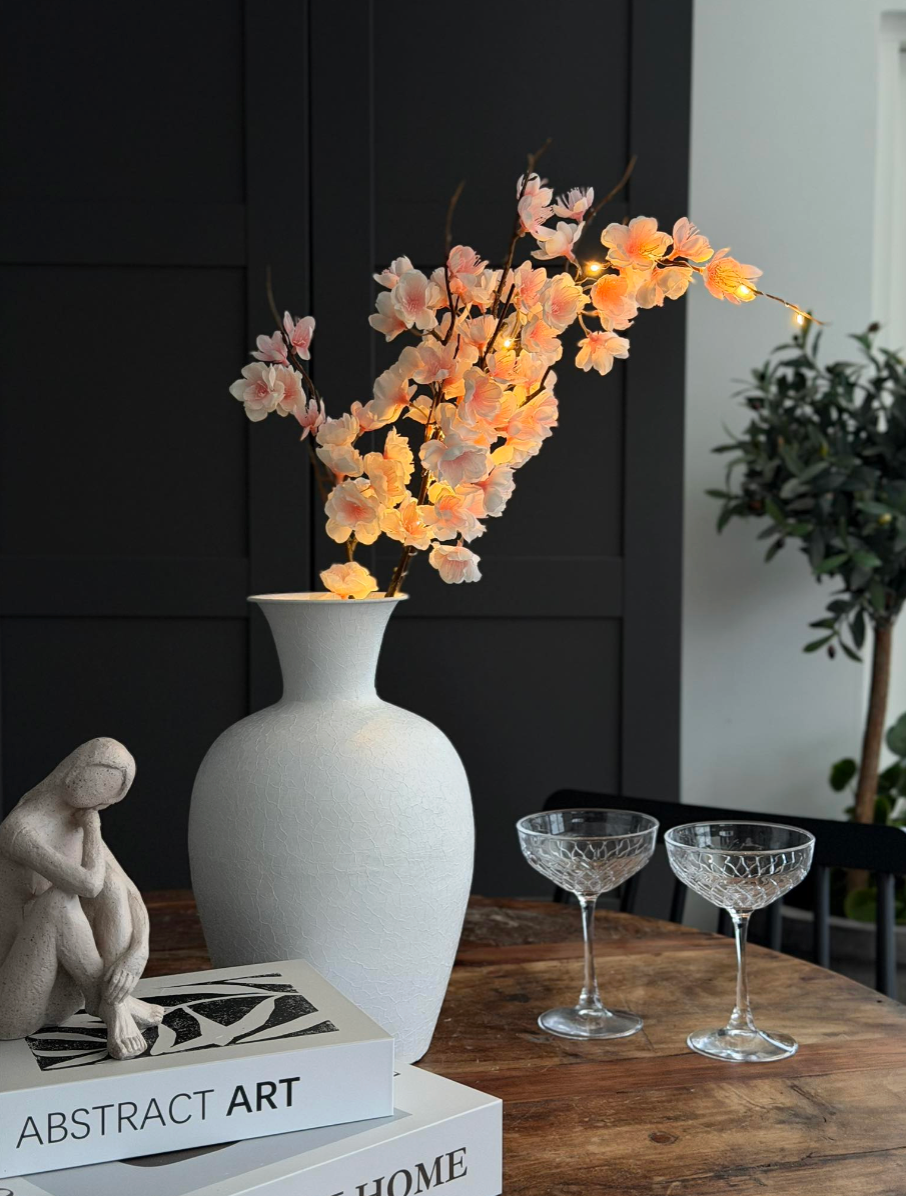 Branche de cerisier lumineuse - Rose / blanc