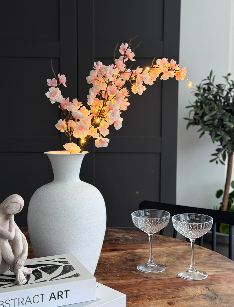Branche de cerisier lumineuse - Rose / blanc