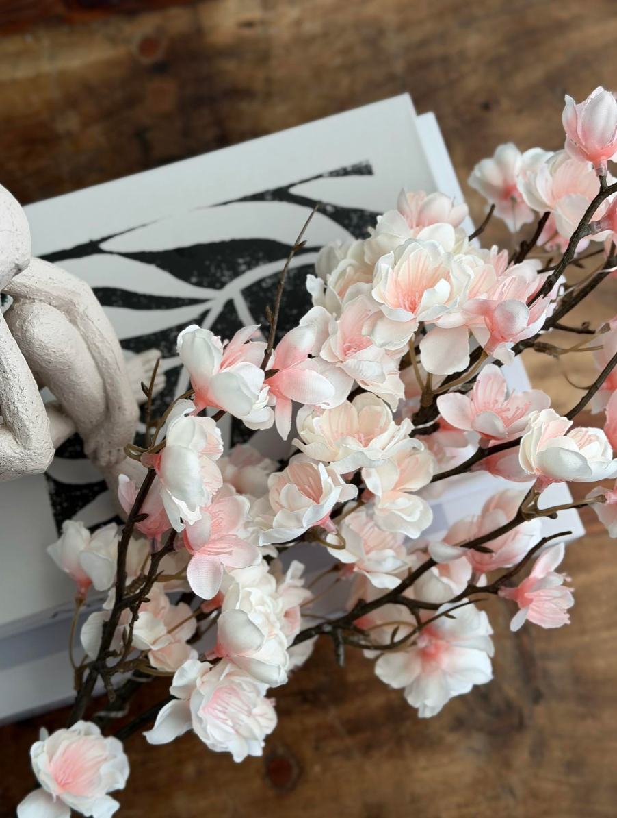 Branche de cerisier lumineuse - Rose / blanc