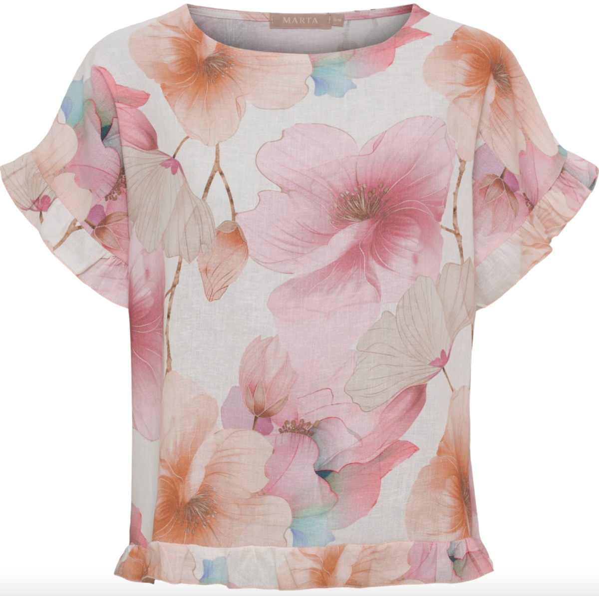 Blouse Mathea pink flower