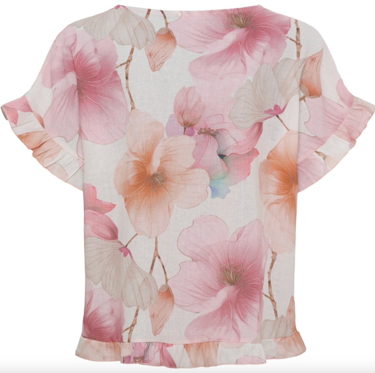 Blouse Mathea pink flower