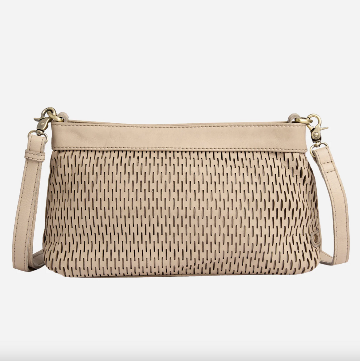 Clutch avec motif perforé - Sable