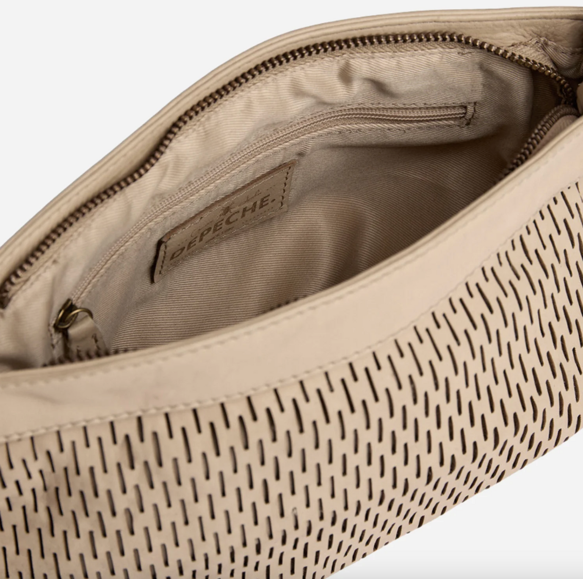 Clutch avec motif perforé - Sable